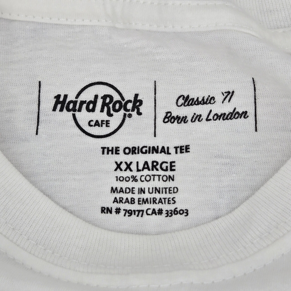 Hard Rock Cafe Milan White T-Shirt SIZE:XXL - Picture 3 of 7